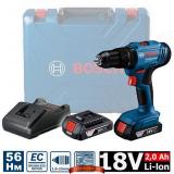Аккумуляторная ударная дрель-шуруповерт BOSCH GSB 183-Li (06019K91K0) 2 акк. 2.0 А/ч, 56 Нм, чемодан