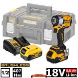 Аккумуляторный гайковерт DeWALT DCF921P2T (2 акк. 18V, 5 А/ч, 407Нм, кейс)