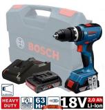 Аккумуляторная ударная дрель-шуруповёрт Bosch GSB 18V-65 (06019N3100) бесщет, 2 акк. 2 А/ч, чемодан