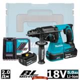 Аккумуляторный перфоратор Makita DHR242RTJ (2 акк. 18V, 5.0 Ач, кейс кейс MakPac)